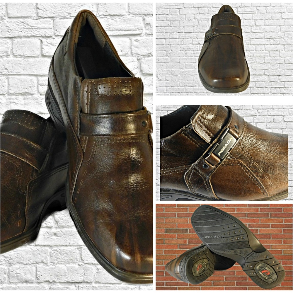 Pegada Mens Brown Slip On Loaters Made In Italy